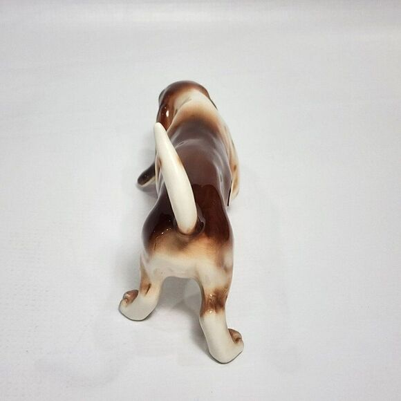Kato Kogei Bassett Hound Dog Ceramic Figure - Picture 7 of 10